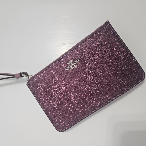 Coach Handbags - Coach Glitter Wristlet in Purple